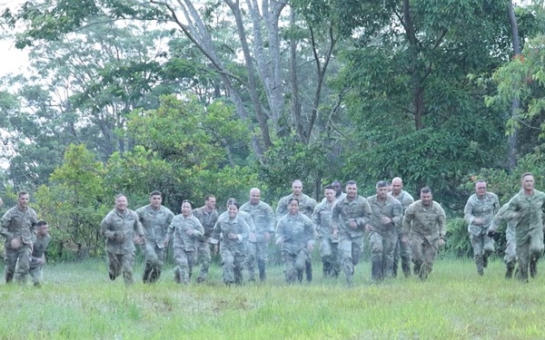 Maj. Gen. James B. Bratholomees says fairwell with final PT