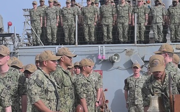 USS Arleigh Burke (DDG 51) Change of Command ceremony