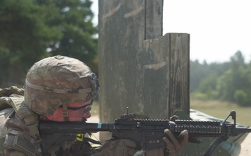 B-Roll: USAREUR-AF Best Squad Competition 2026 - Day Two: Iron Traverse Rugged Terrain Trail, Stress Shoot and Obstacle Course