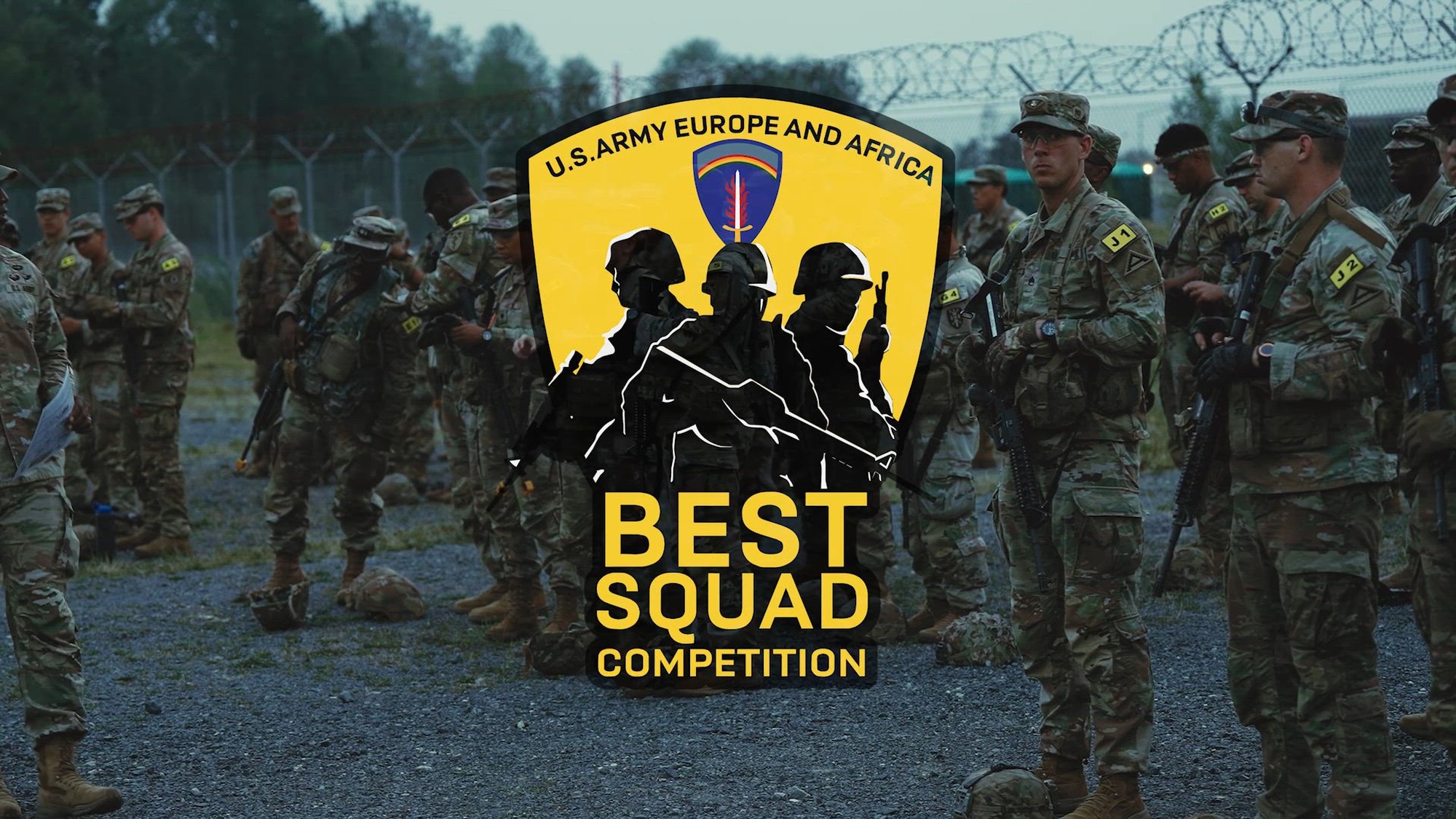 A U.S. Army video highlighting Day Two of the 2026 USAREUR-AF Best Squad Competition at Grafenwoehr, Germany, July 31, 2026. Squads pushed through the Iron Traverse, an M4 stress shoot, the obstacle course, and the Iron Squad Challenge, with scores from the previous night's land navigation event also factored in as part of Day Two standings. The event tests the squad's effectiveness, communication, and overall cohesion, as well as the individual Soldiers' technical and tactical proficiency, endurance, and fortitude. This competitive training event exercises a full range of Squad-Level Skills, highlighting professional excellence and knowledge to determine the command's top teams. Winners of this competition will advance to represent U.S. Army Europe and Africa at the Army Best Squad Competition.