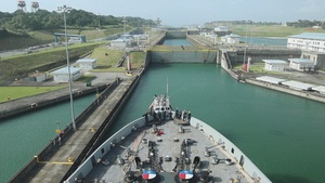LCF-24: USS San Antonio Straddles the Caribbean Sea and Pacific in Panama