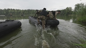 USAREUR-AF Best Squad boat crossing B-Roll