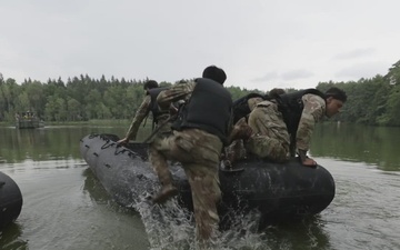 USAREUR-AF Best Squad boat crossing B-Roll