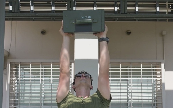 Get Fit: Proper Ammo Can Lift Technique, Marine Corps Air Station, Iwakuni, Japan 2026 (B-ROLL)
