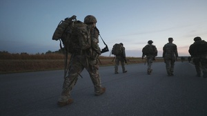 USAREUR-AF Best Squad 12 mile ruck march B-Roll