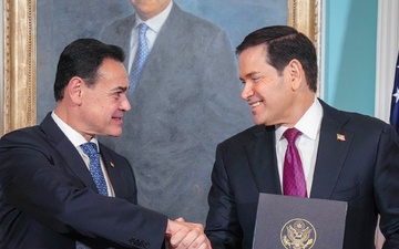 Secretary of State Marco Rubio and Paraguayan Foreign Minister Rubén Ramírez Lezcano at the Signing of a Memorandum of Understanding for Strategic Civil Nuclear Cooperation