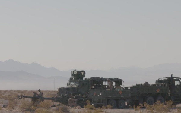 Marines with 1st Battalion 11th Marine Regiment conduct battery movement to contact during SLTE 4-26