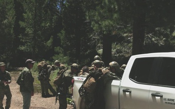 Students with Mountain Medicine 1-26 conduct casualty evacuation