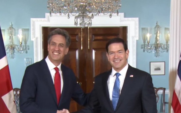 Secretary of State Marco Rubio meets with UK Foreign Secretary Ed Miliband