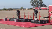 Miramar Fire Department and San Diego DEHQ conduct a simulated technical decontamination exercise on MCAS Miramar