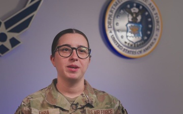 Staff Sgt. Megan Faria speaks about the importance of connectivity regarding wing operations.