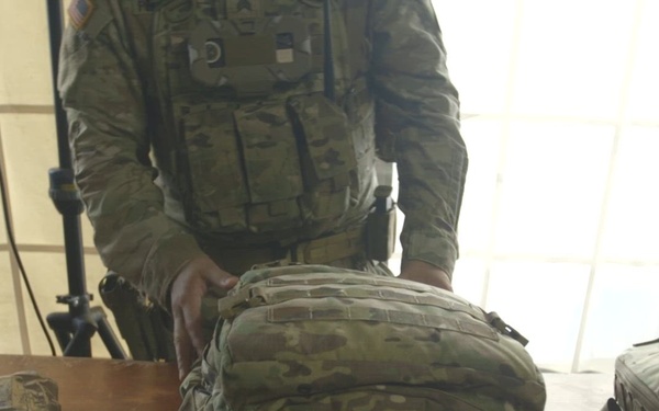 JTF-DC Roaming Medic breaks down aid bags and equipment