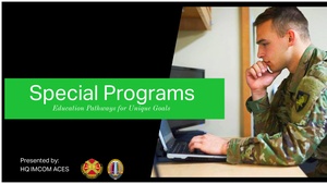Army Special Programs: Education Pathways for Unique Goals