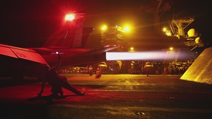 Night Flight Operations on the George H.W. Bush