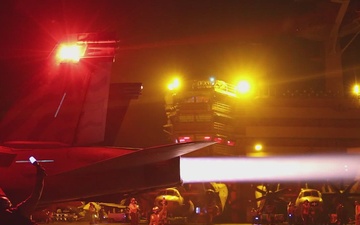 Night Flight Operations on the George H.W. Bush