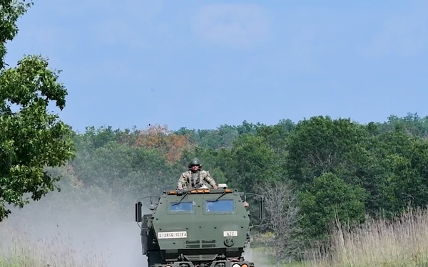 Michigan Guard Soldiers Conduct HIMARS Live-Fire During Northern Strike 26-2