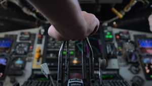 KC-135 refuels F-16s and a KC-46 in support of regional security
