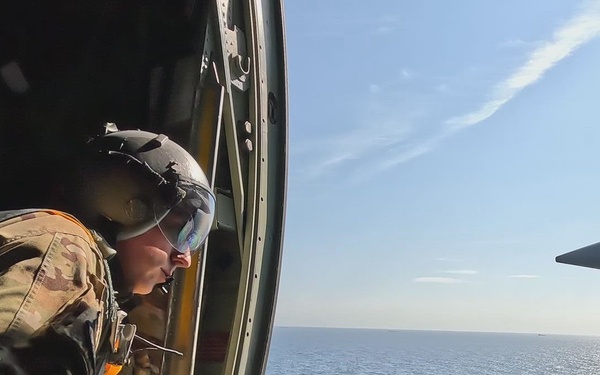 142d Airlift Squadron loadmaster conducts airdrop operations during Exercise Castaway 26-6