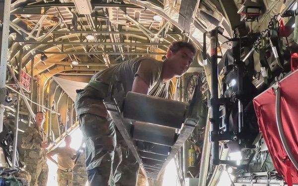142d Aeromedical Evacuation Squadron configures C-130 for Exercise Castaway 26-6