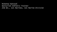 Athletic trainer with 1st Marines, speaks about FMF sports medicine application during AFX
