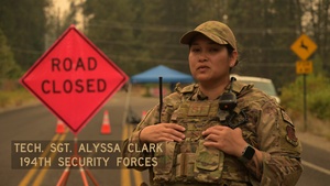 194th Security Forces Airmen support Spokane wildfire response