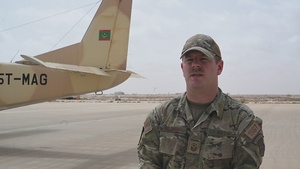 Interview: U.S. Air Force Master Sgt. Dylan Blood, 435th Tactical Advisory Squadron First Sergeant, Speaks About Mauritania Airfield Safety African Partnership Flight