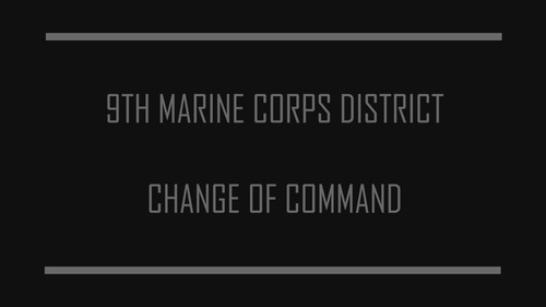 9th Marine Corps District Change of Command