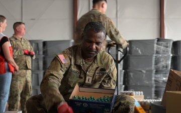 194th Wing Airmen assist the Red Cross with wildfire relief packages