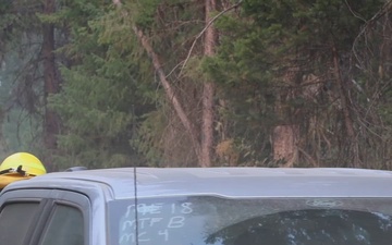 B-roll of Task Force 4 Conducting Wildland fire suppression