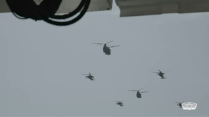 Hegseth Attends Flyover Demonstration