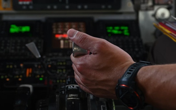 KC-135 refuels F-16s for regional security