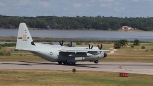 WC-130J taking off (slo-mo)