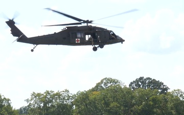 Air and Army Alabama National Guard members conduct helicopter Hoist for Operation Tuskegee Thunder