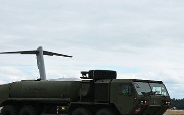 627 LRS and 24 CSC conduct C-17 Refueling certification with Army HEMMT - Video Story