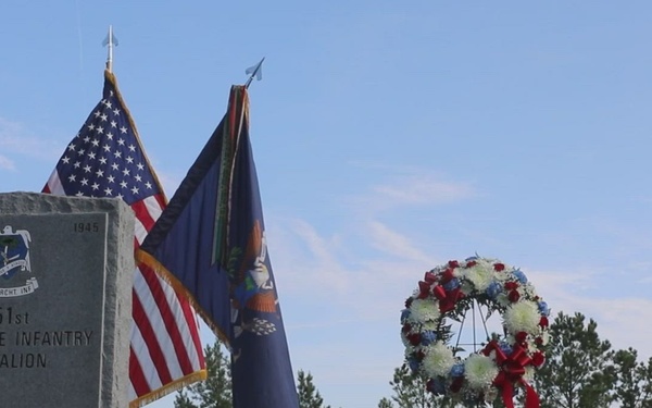 551st Infantry Regiment memorial ceremony