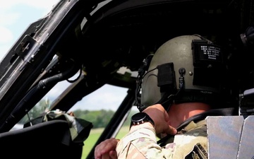 B-Roll: Air Assault Students Rappel from UH-60 Black Hawk at Fort Campbell