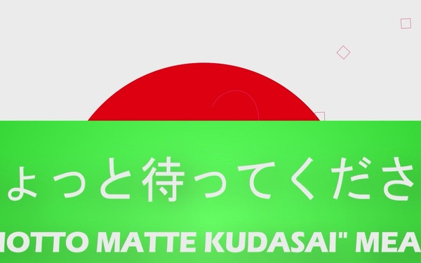 Japanese Phrase of the Week - Season 2 - Please Wait A Minute