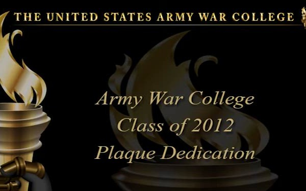 Army War College unveils Class of 2012 plaque