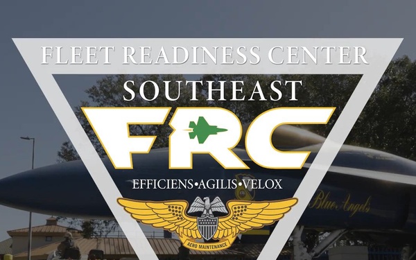 FRCSE artisans repaint the static Blue Angel at NAS Jacksonville