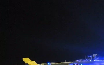 George Washington Conduct Night Flight Operations