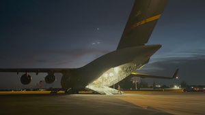 Colombia Earthquake relief supplies loaded onto a C-17