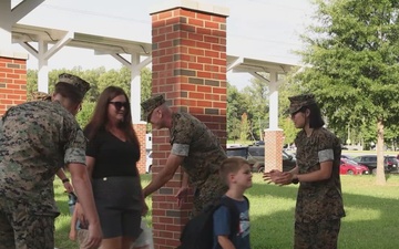 U.S. Marines Welcome Students Back to School