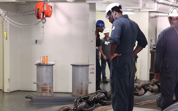 PCU John F. Kennedy Conducts Anchor Testing During Acceptance Trials