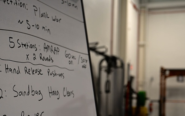 [B-roll] Operational Support Team leads wing leadership workout