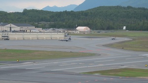 B-Roll: F-22 Raptors take off during Red Flag-Alaska 26-3
