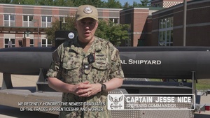 Portsmouth Naval Shipyard Update Video (8/14 Apprenticeship Graduation)