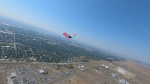 The U.S. Army Parachute Team jumps for Yellowstone International Airshow