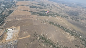 The U.S. Army Parachute Team jumps for Yellowstone International Airshow