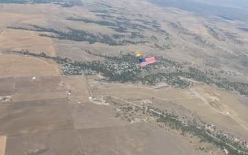 The U.S. Army Parachute Team jumps for Yellowstone International Airshow