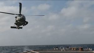 USS Milius flight operations